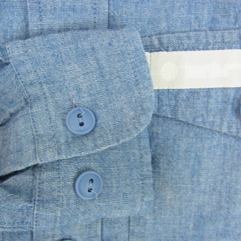 MOUNTAIN RESEARCH マウンテンリサーチ MTR-2187 シャンブレー ゲームポケット レギュラーカラー デニム 長袖 シャツ ブルー系 S【中古】