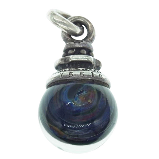 STARLIN GEAR スターリンギア ギャランティカード付属 SKULL MARBLE PENDANT スカル マーブル ペンダント ネックレス トップ イエロー系 ブルー系【中古】