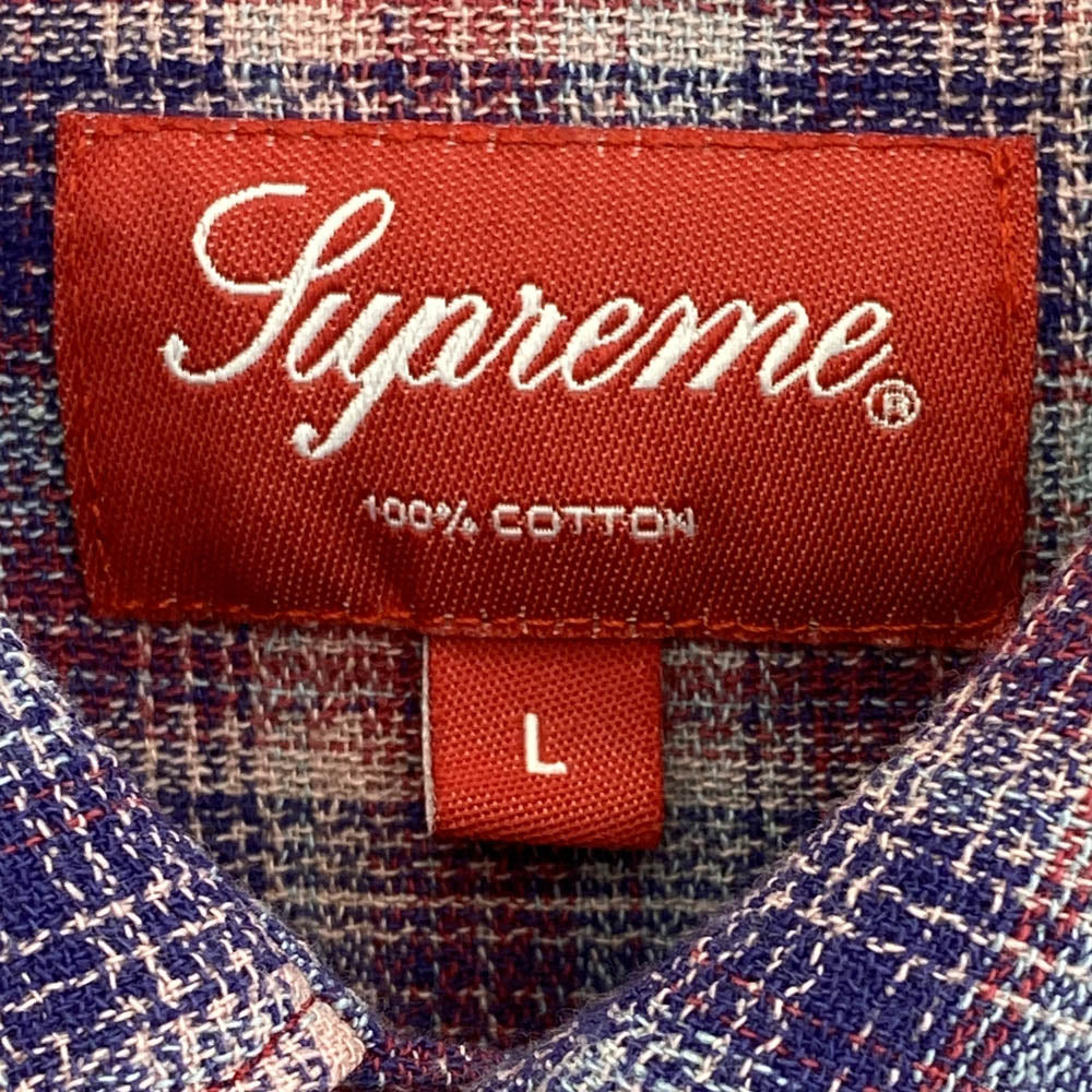 Supreme シュプリーム 22SS plaid s/s shirt 半袖 チェック シャツ マルチカラー系 L【中古】