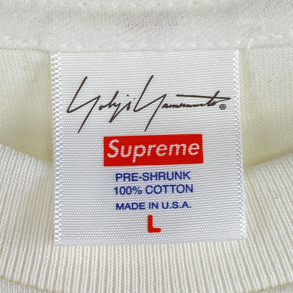 Supreme シュプリーム 20AW × Yohji Yamamoto ヨウジヤマモト Logo Tee ロゴ 半袖 Tシャツ ホワイト ホワイト系 L【極上美品】【中古】