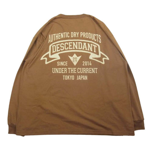 DESCENDANT ディセンダント 21AW 212ATDS-CSM03S AUTHENTIC DESIGN L/S オーセンティック デザイン ロングスリーブカットソー 長袖Tシャツ ブラウン系 2【中古】