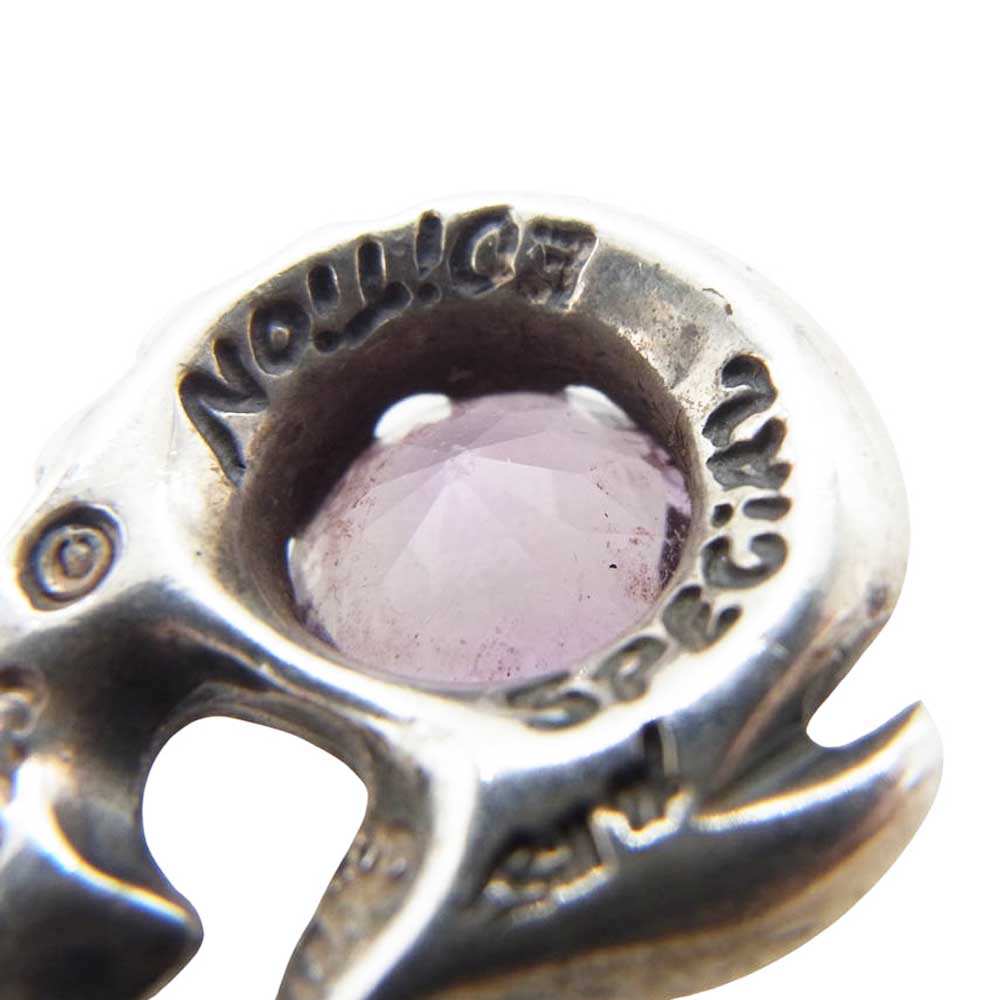 BILL WALL LEATHER ビルウォールレザー スペシャルエディション ミディアム フィッシュフック ペンダントトップ ストーンカスタム シルバー系 ピンク系【中古】