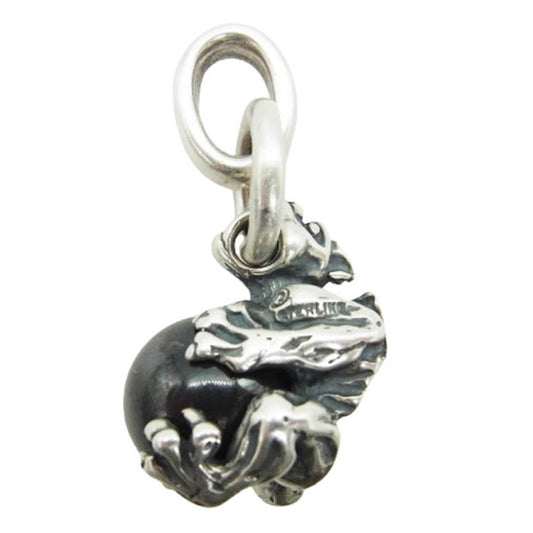 BILL WALL LEATHER ビルウォールレザー ガーゴイル ペンダントトップ w/ブラック セラミックボール シルバー系 ダークブラウン系【中古】