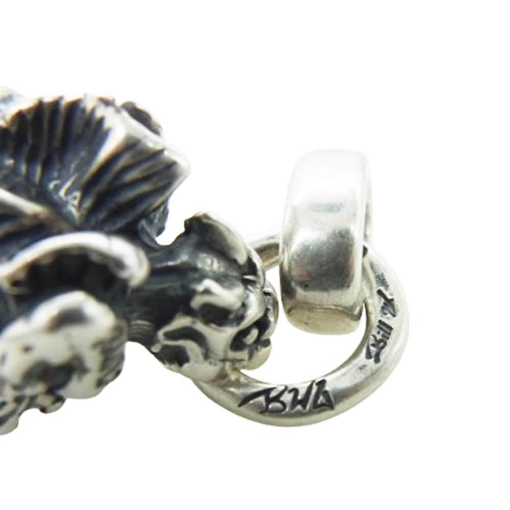 BILL WALL LEATHER ビルウォールレザー ガーゴイル ペンダントトップ w/ブラック セラミックボール シルバー系 ダークブラウン系【中古】