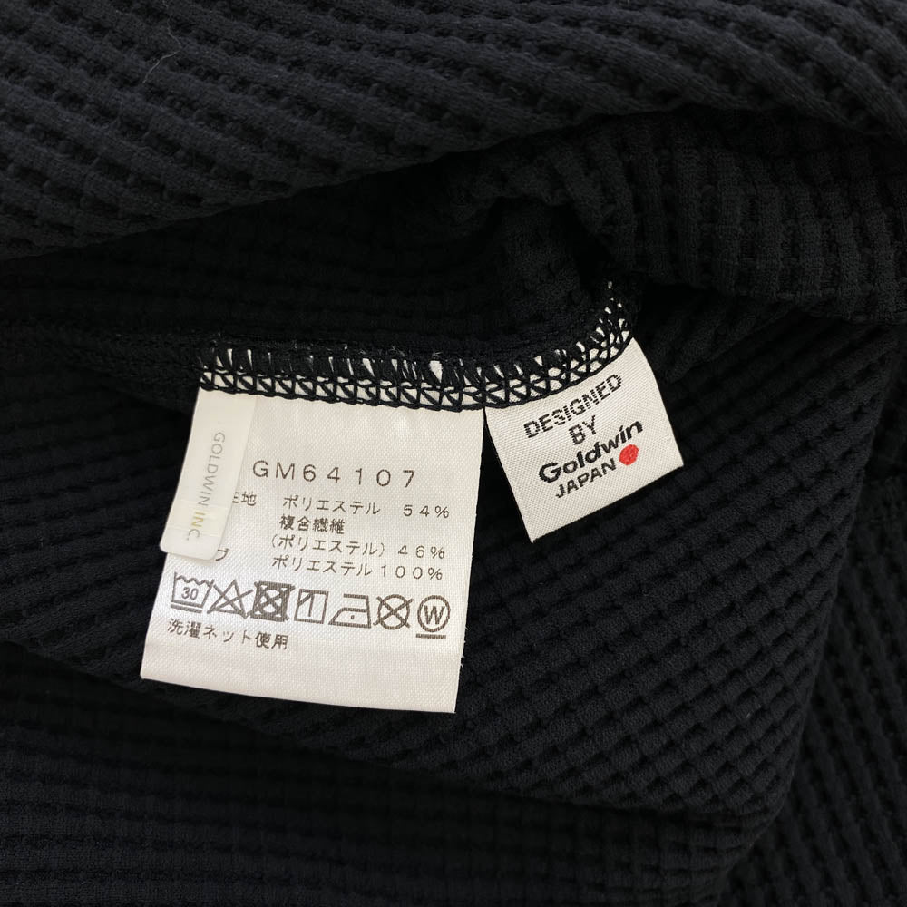 Goldwin ゴールドウィン GM64107 ワッフル ライト Tシャツ 半袖カットソー ブラック ブラック系 2【美品】【中古】
