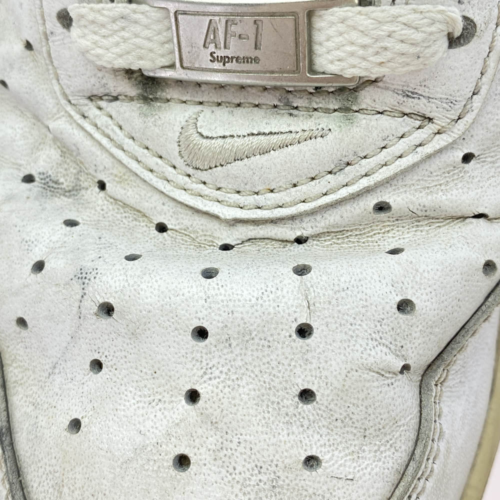 Supreme シュプリーム CU9225-100 × NIKE ナイキ Air Force 1 Low White エアフォース1 ローカットスニーカー ホワイト系 27.5cm【中古】