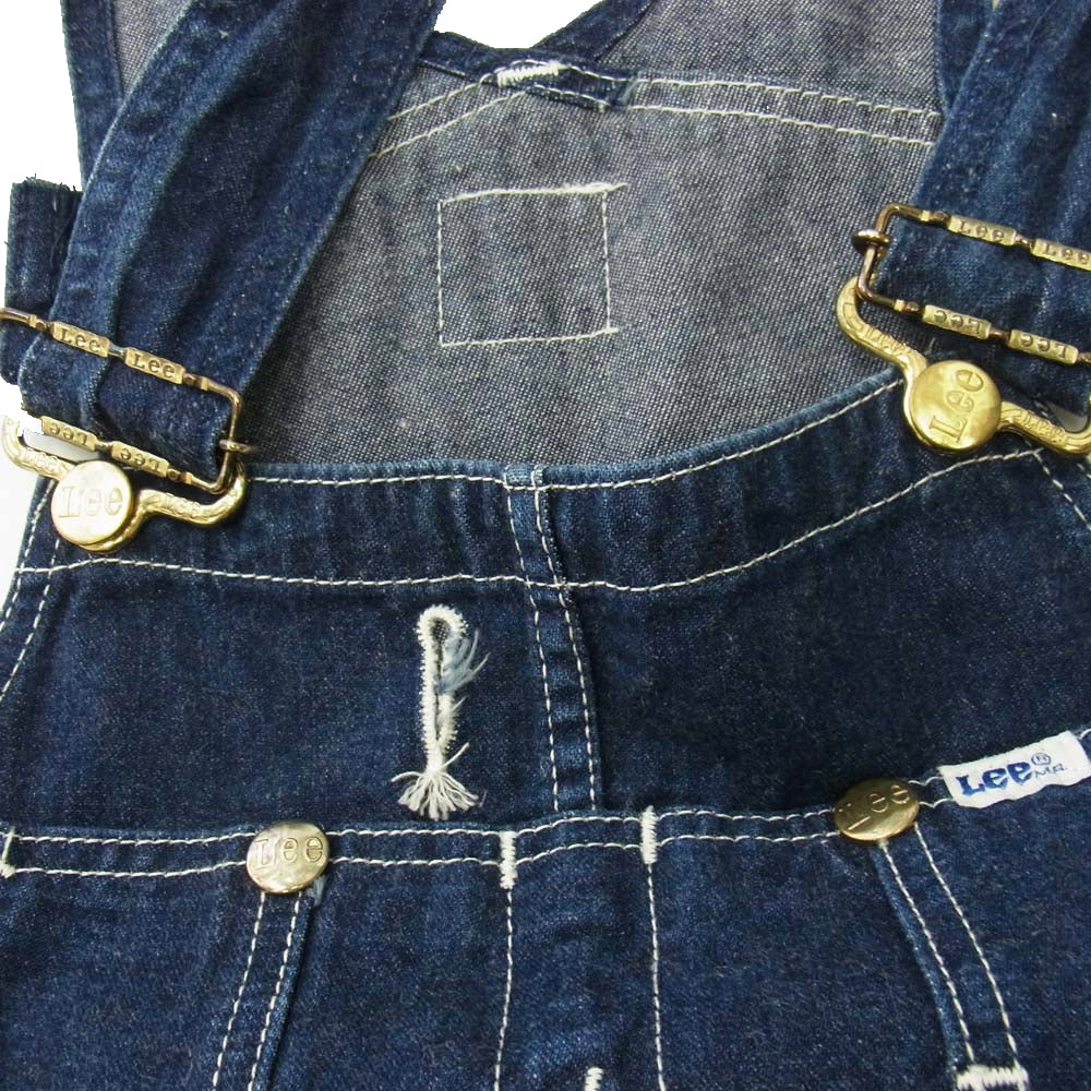 Lee リー 254 デニム オーバーオール サロペット インディゴブルー系 28×33【中古】