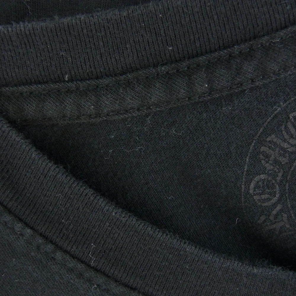 CHROME HEARTS クロムハーツ(原本無) スクロールラベル プリント ポケット Tシャツ 半袖カットソー ブラック ブラック系 M【中古】