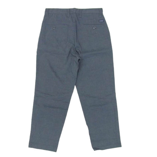 DESCENDANT ディセンダント リネン混 ハウンドトゥース 2タック トラウザー テーパードパンツ グレー系 1【中古】