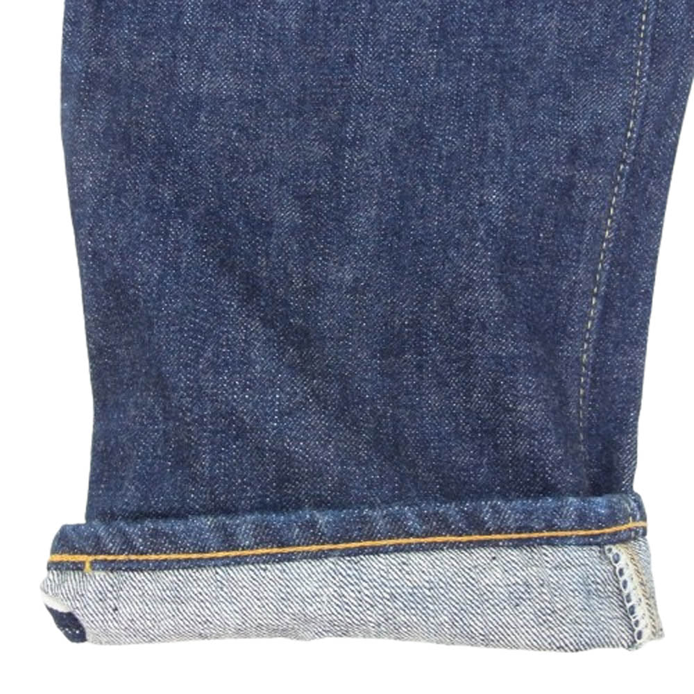 orSlow オアスロウ 107 IVY FIT SELVEDGE DENIM ONE WASH アイビー フィット セルビッチ ワンウォッシュ デニム パンツ インディゴブルー系 S【中古】
