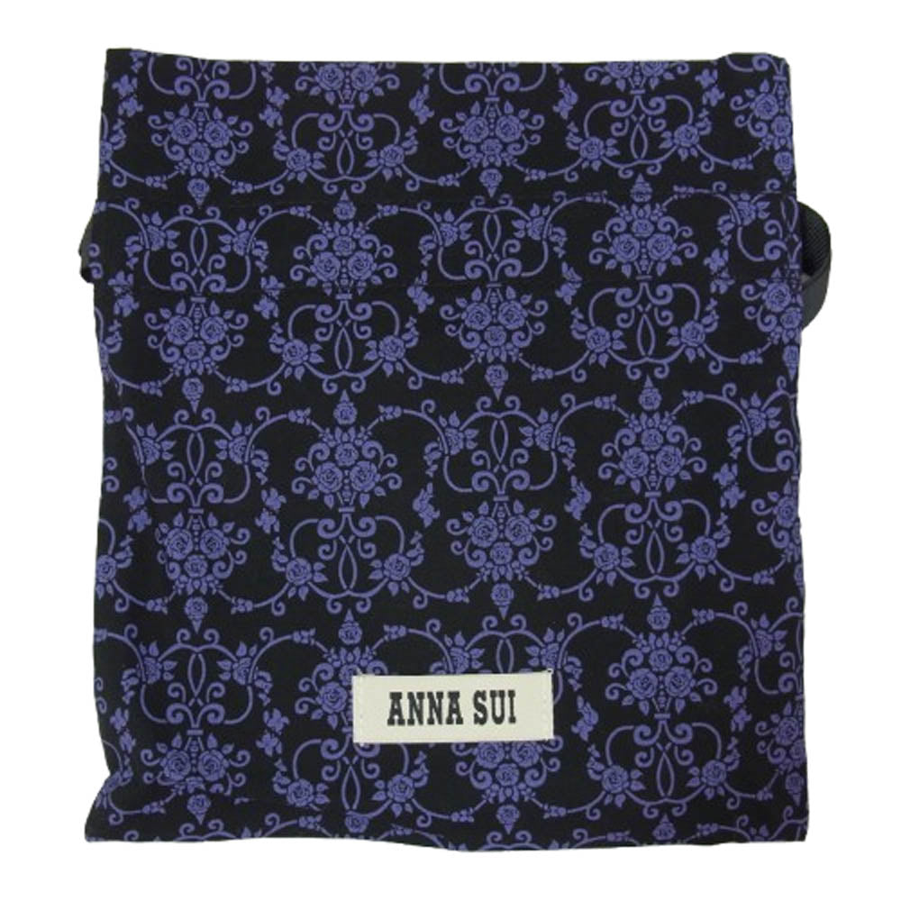 ANNA SUI アナスイ 316831-11 2つ折り がま口 財布 ブラック系【極上美品】【中古】