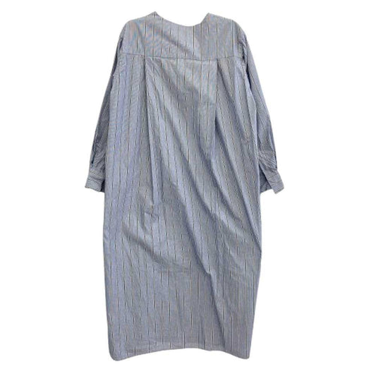 サードマガジン ストライプ ロング 長袖 ワンピース ブルー系【中古】