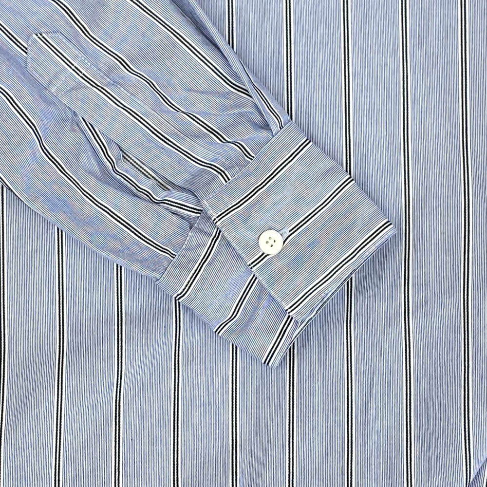 サードマガジン ストライプ ロング 長袖 ワンピース ブルー系【中古】