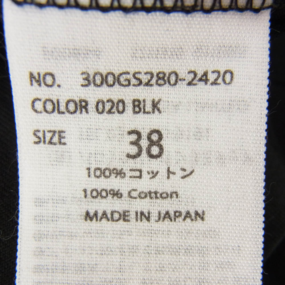 ENFOLD エンフォルド FLOWER-SLEEVE PULLOVER フラワー スリーブ プルオーバー 無地 半袖 Tシャツ ブラック系 38【中古】