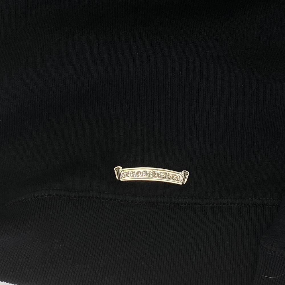 CHROME HEARTS クロムハーツ(原本無) 7-11 CREW バック CHロゴ刺繍 スウェット ブラック系 XL【中古】