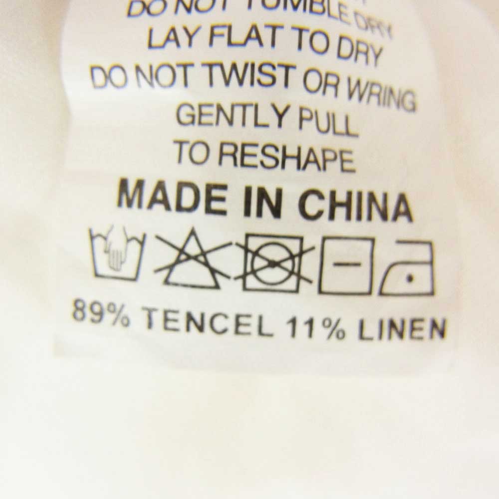 ダブルレインボー スカル刺繍 半袖 ウエスタン オープンカラー シャツ ホワイト系 M【中古】