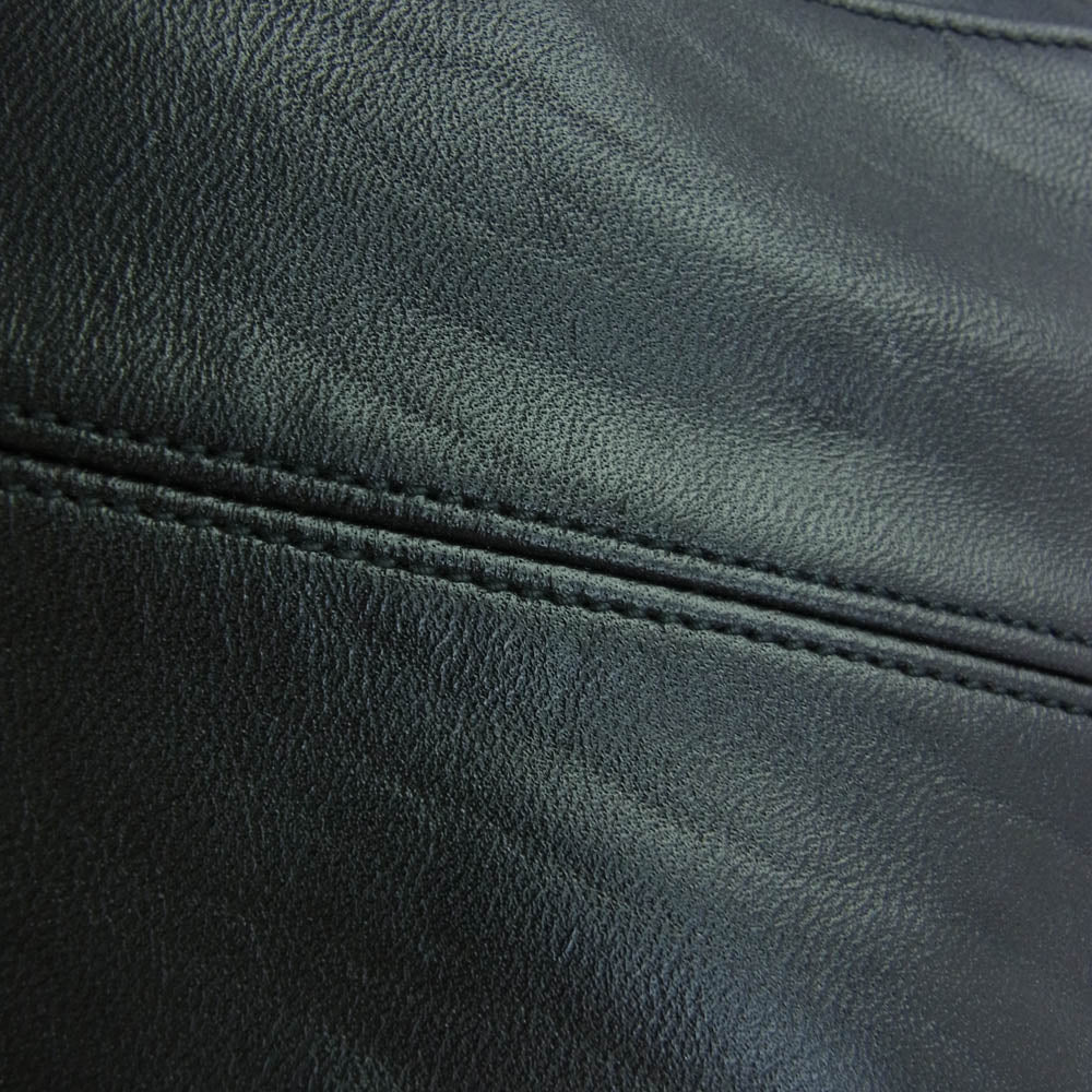 FINE CREEK LEATHERS ファインクリークレザー 5th LIMITED EDITION 5周年限定 Lindbergh リンドバーグ 茶芯 ホースハイド フルベジタブルタンニン レザー ライダース ジャケット ブラック系 40【極上美品】【中古】