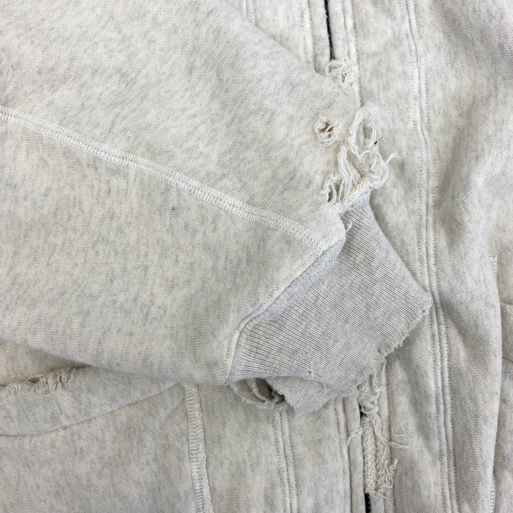 ANCELLM アンセルム 24SS ACW-06 Wism ウィズム 別注 DAMAGE SWEAT CARDIGAN ダメージ加工 スウェット カーディガン オフホワイト系 2【中古】