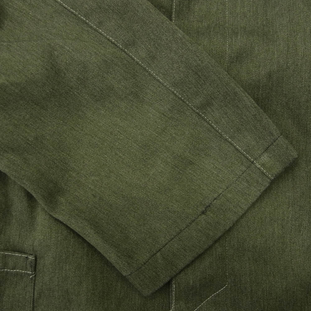 ヴィンテージ 00s Italian Army stand collar jacket イタリア軍 比翼ボタン スタンドカラー ジャケット グレー系【中古】