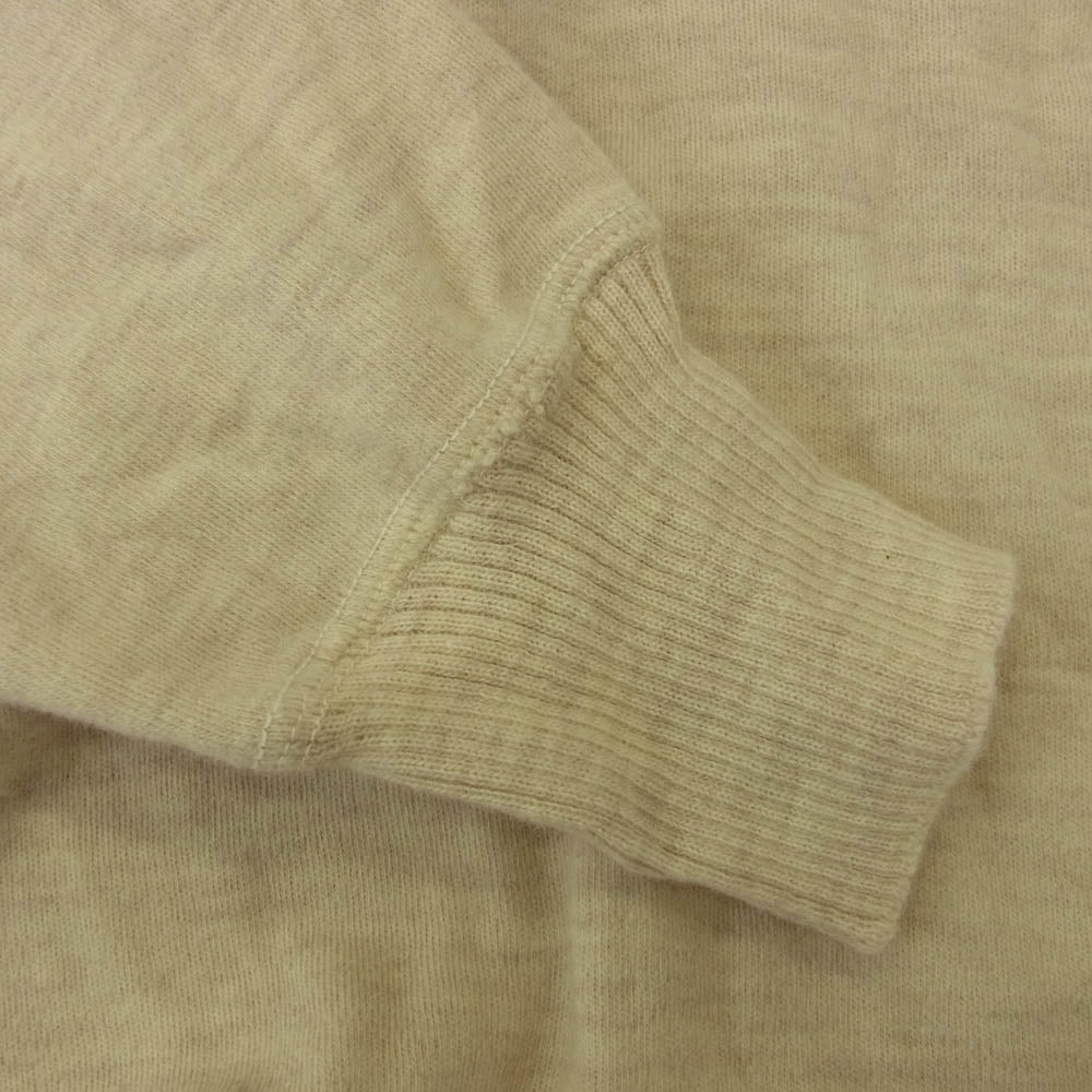 ヴィンテージ 80s Italian Army Wool Sweat Sweater イタリア軍 スウェットライク ウール セーター オフホワイト系【中古】