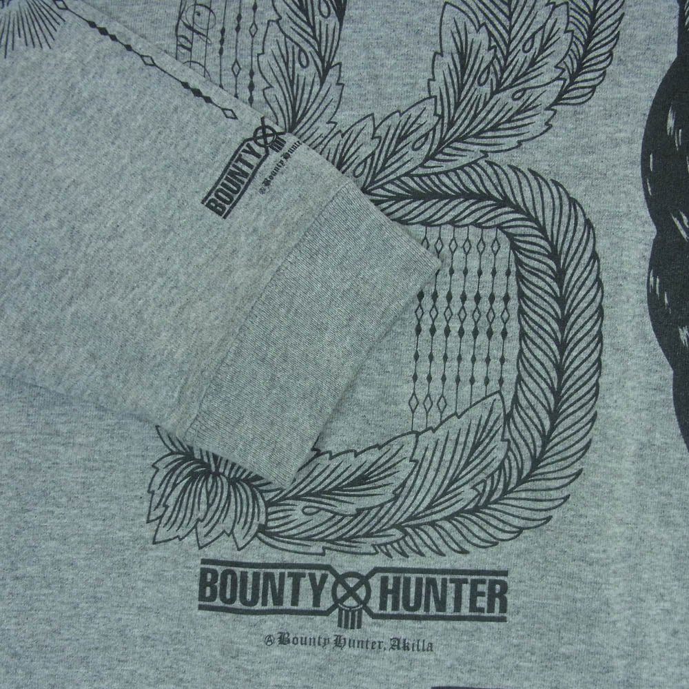 BOUNTY HUNTER バウンティーハンター フロントロゴ プリント 長袖 Tシャツ グレー系 M【中古】
