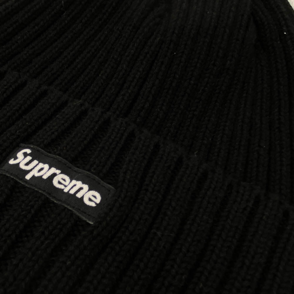 Supreme シュプリーム 18SS Overdyed Ribbed Small Box Logo Beanie オーバーダイド ビーニー スモール ボックス ロゴ ビーニー ニット帽 ブラック系【中古】