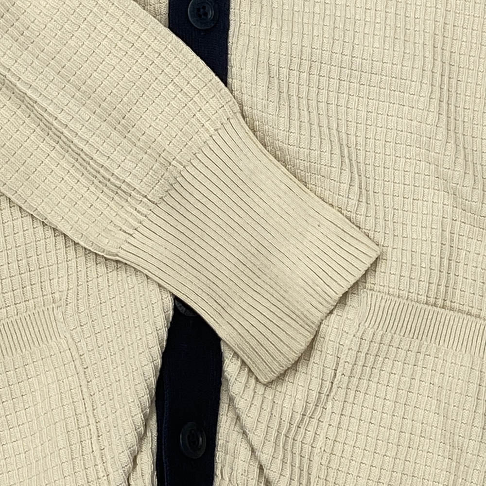 MAISON MARTIN MARGIELA メゾンマルタンマルジェラ Tennis Cardigan トリコカラー カーディガン オフホワイト系 M【中古】