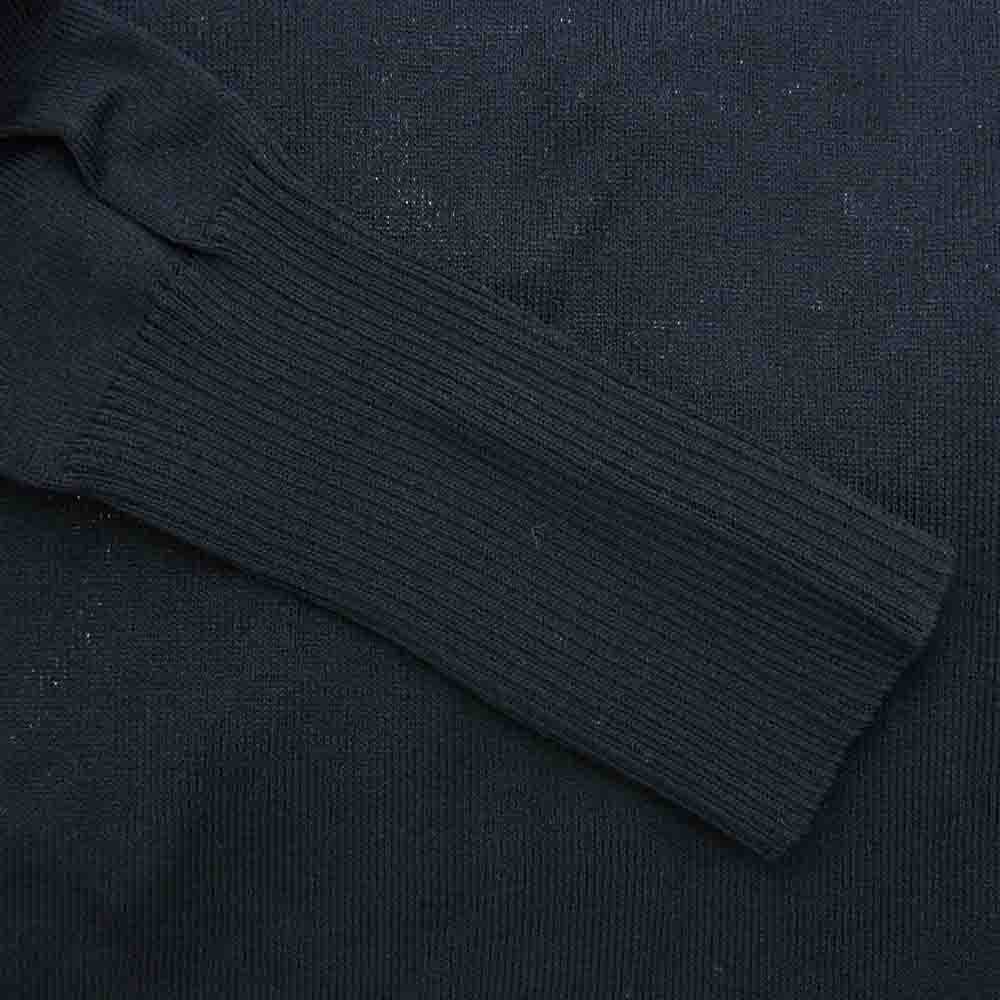 MIHARA YASUHIRO ミハラヤスヒロ 42551503 SIDE ZIP KNIT O/P サイドプリーツ ジップ レーヨン Vネック ニット ワンピース ブラック系 38【極上美品】【中古】