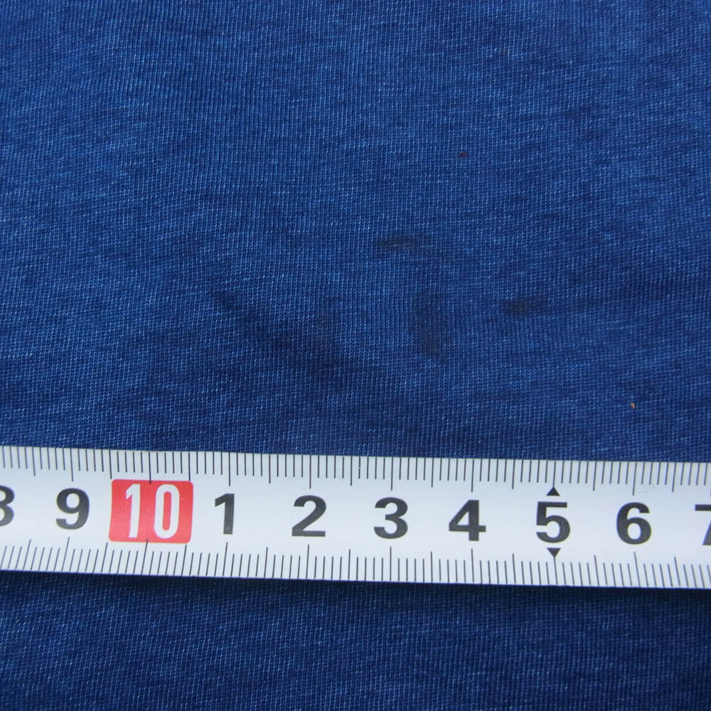 MAISON MARGIELA メゾンマルジェラ S50GC0457 四つタグ コットンクルーネック 半袖 Tシャツ インディゴブルー系 L【中古】