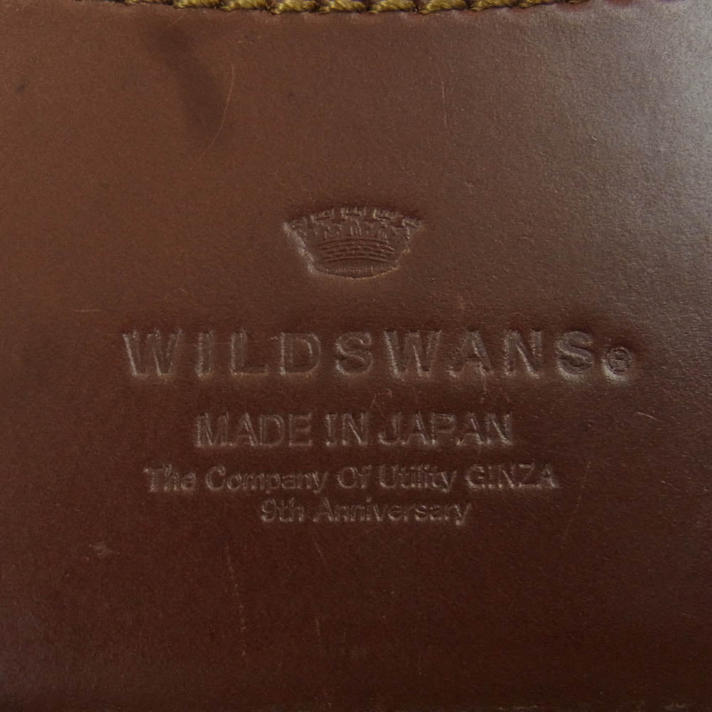 WILDSWANS ワイルドスワンズ 銀座9周年モデル WAVY ウェイビー シェルコードバン カードケース 名刺入れ ブラウン系【中古】