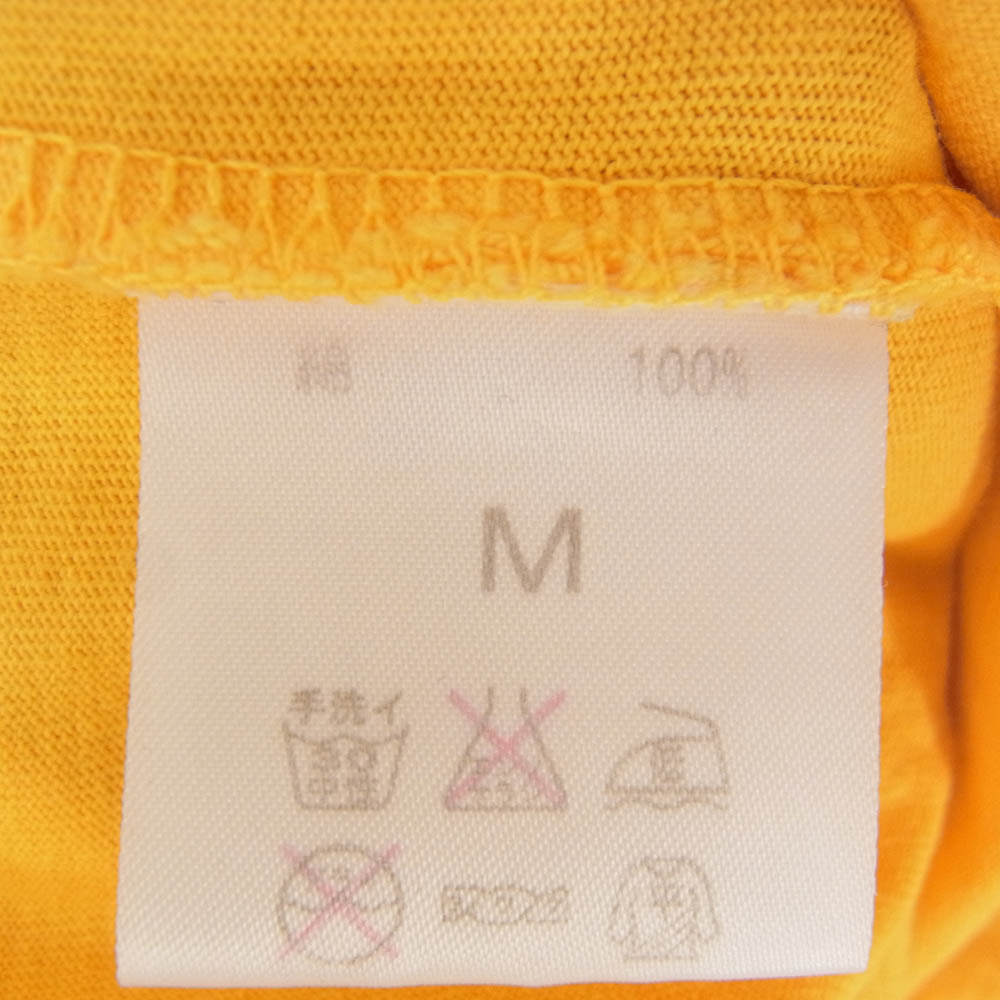 KOJIMA GENES 児島ジーンズ 前汗止め プリント クルーネック 半袖 Tシャツ イエロー系 M【中古】