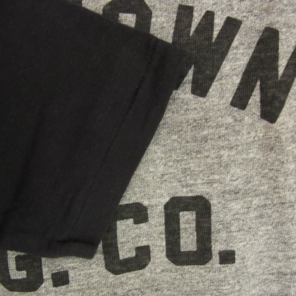 WAREHOUSE ウエアハウス OLD TOWN ENG.CO. プリント 7分袖 Tシャツ グレー系 S【中古】