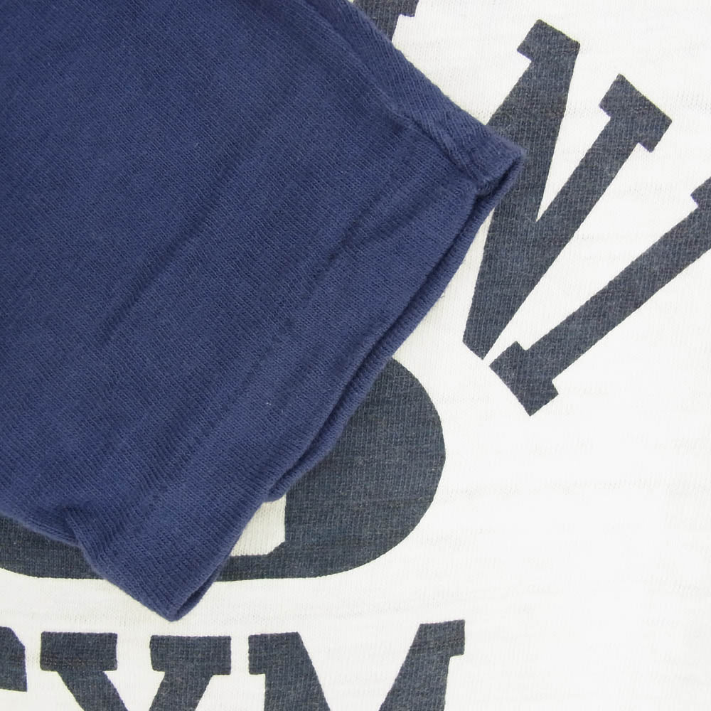 WAREHOUSE ウエアハウス ALUMNI GYM プリント 7分袖 Tシャツ ネイビー系 S【中古】