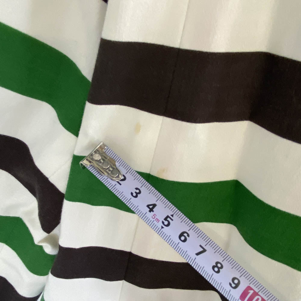 マチコ ジント 42104 ボーダー デザイン マルチカラー 裏地 総柄 ロング アウター コート マルチカラー系 36【中古】