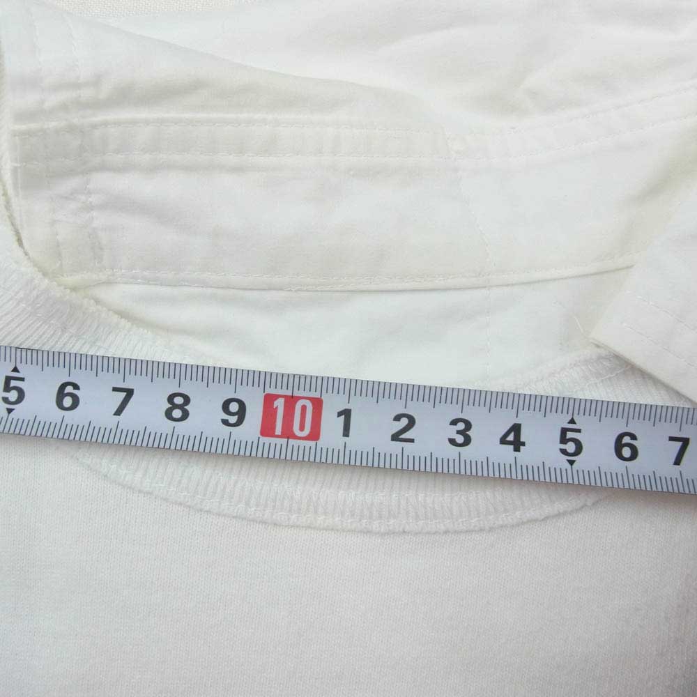 Sacai サカイ 20SS 20-02442M Big Lebowski Cotton Poplin Shirt ドッキング 再構築 半袖 カットソー Tシャツ ホワイト系 1【中古】