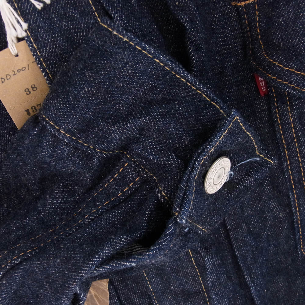 WAREHOUSE ウエアハウス 2001 T BACK STYLE ONE WASH Tバック ワンウォッシュ トラッカー デニム ジャケット インディゴブルー系 38【極上美品】【中古】