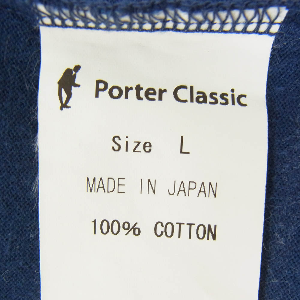 PORTER CLASSIC ポータークラシック ARTIST BORDER T-SHIRT アーティスト ボーダー Tシャツ ネイビー系 L【中古】