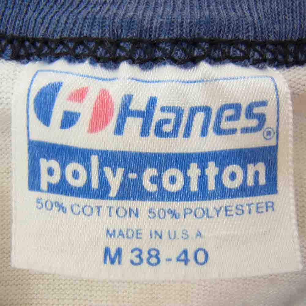 ヴィンテージ 90s USA製 Hanes ヘインズ Coors クアーズ プリント トリム Tシャツ ホワイト系 M【中古】