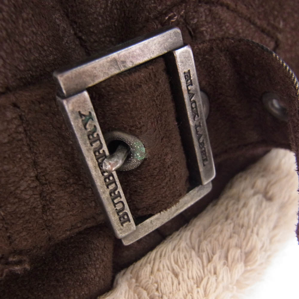 BURBERRY BLACK LABEL バーバリーブラックレーベル BMP45-129-57 フェイクレザー 裏ボア ジャケット ブラウン系 M【中古】