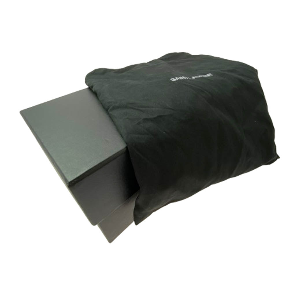 SAINT LAURENT サンローラン 667606 teddy shoes テディ ダービー スエード シューズ ブラック系 43【中古】