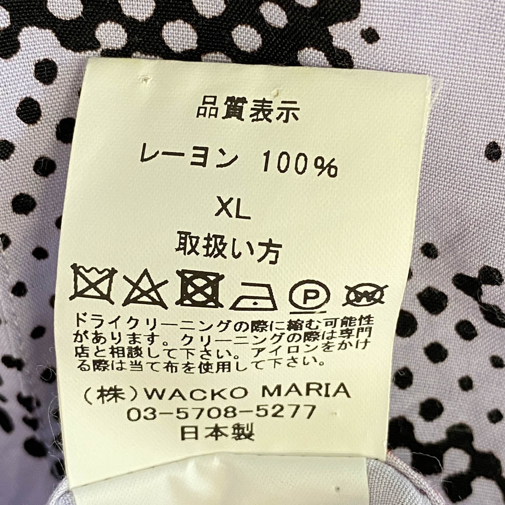 WACKO MARIA ワコマリア 22SS BOBDYLAN-WM-HI01 BOB DYLAN HAWAIIAN SHIRT ボブ・ディラン レーヨン ハワイアン アロハ 半袖 シャツ パープル系 XL【中古】