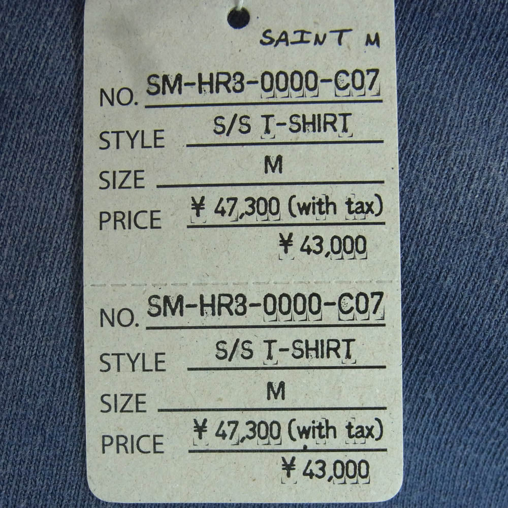 SAINT MICHAEL セントマイケル 25SS SM-HR3-0000-C07 攻殻機動隊 GS_SS TEE GST IN THE S ゴースト イン ザ シェル ショート スリーブ 半袖 Tシャツ ネイビー系 M【美品】【中古】