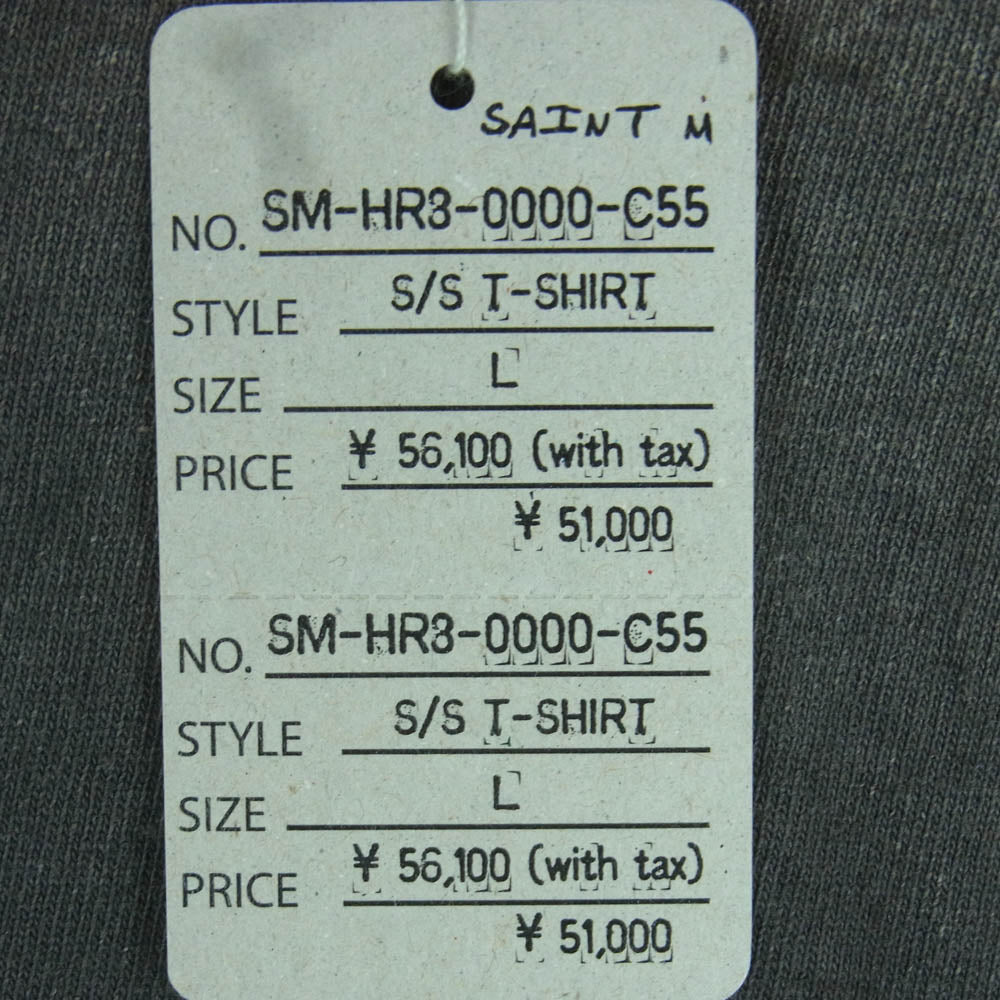 SAINT MICHAEL セントマイケル SM-HR3-0000-C55 The Dark Knight BTM SS TEE ザ ダークナイト ジョーカー 半袖 Tシャツ グレー系 L【極上美品】【中古】