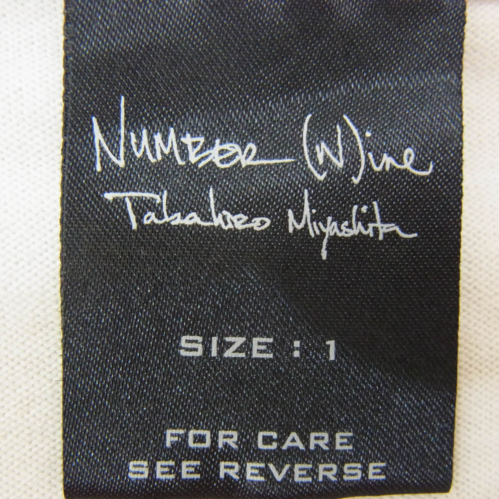 NUMBER(N)INE ナンバーナイン ハイスト期 2005年 ツアー スカル プリント 半袖 Tシャツ ホワイト系 1【中古】