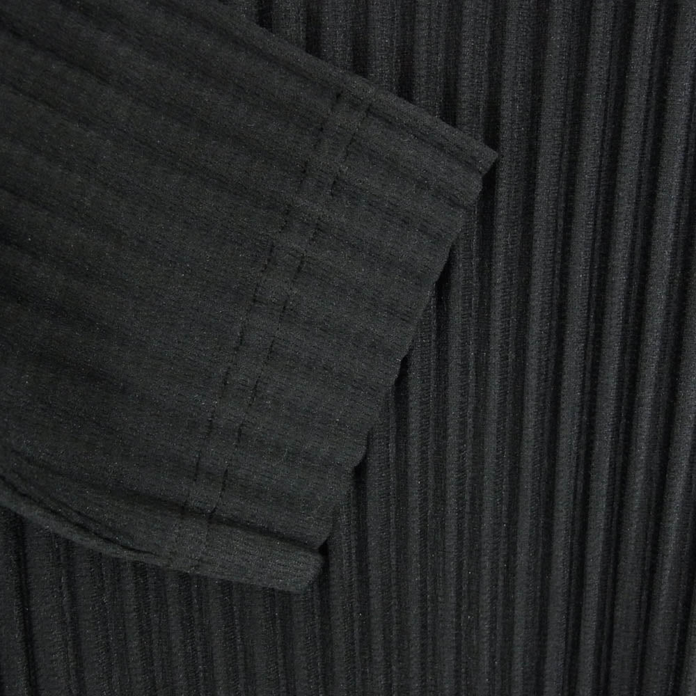 ISSEY MIYAKE イッセイミヤケ HP33JM107 HOMME PLISSE MONTHLY COLOR オムプリッセ オープンカラー プリーツ 長袖 プルオーバーシャツ ブラック系 2【中古】