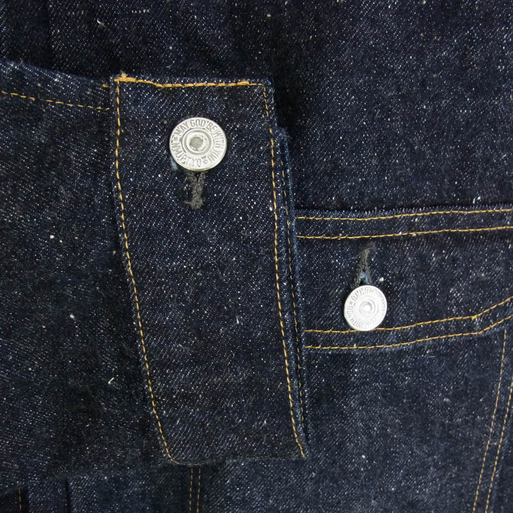 New Manual ニューマニュアル JK-YY-0001 #001 T BACK DENIM JACKET ティー バック デニム ジャケット インディゴブルー系 FREE【中古】