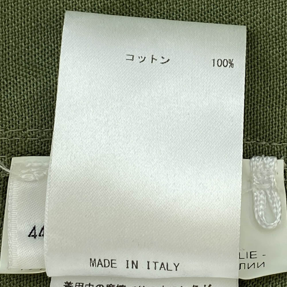 JIL SANDER+ ジルサンダープラス 21SS JPUS600305MS24190011 dark stripe short sleeve shirt ダークストライプ オープンカラー ショートスリーブ 半袖 シャツ グリーン系 44【中古】