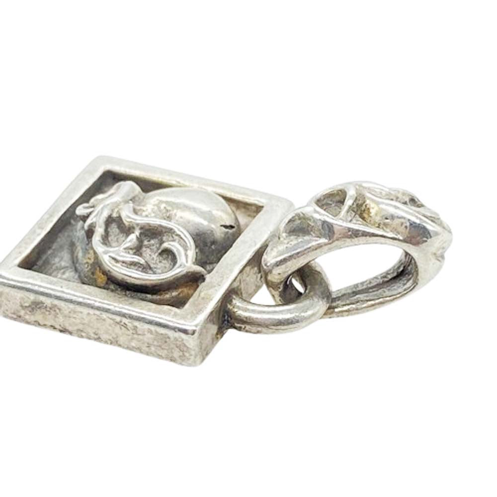 CHROME HEARTS クロムハーツ(原本無) FRAMED HEART フレームド ハート チャーム ペンダントトップ シルバー系【中古】