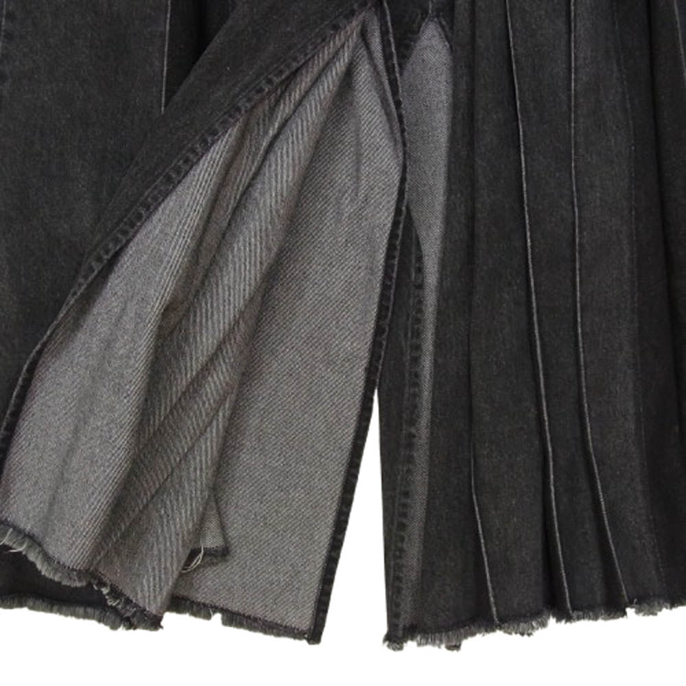 カナメ ワイド スケバン デニム パンツ ブラック系 L【中古】