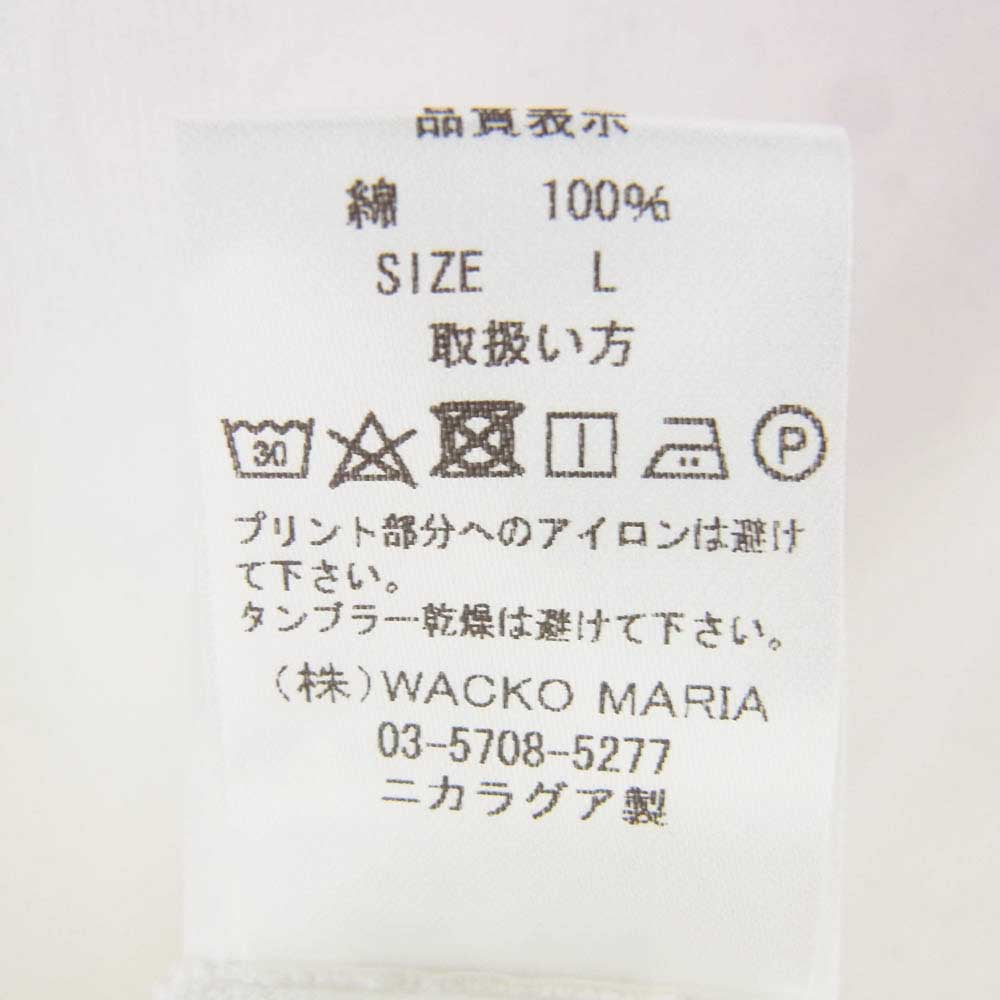 WACKO MARIA ワコマリア × The Dark Knight Trilogy ダークナイトトリロジー バックプリント ジョーカー Tシャツ 半袖 ホワイト系 L【中古】